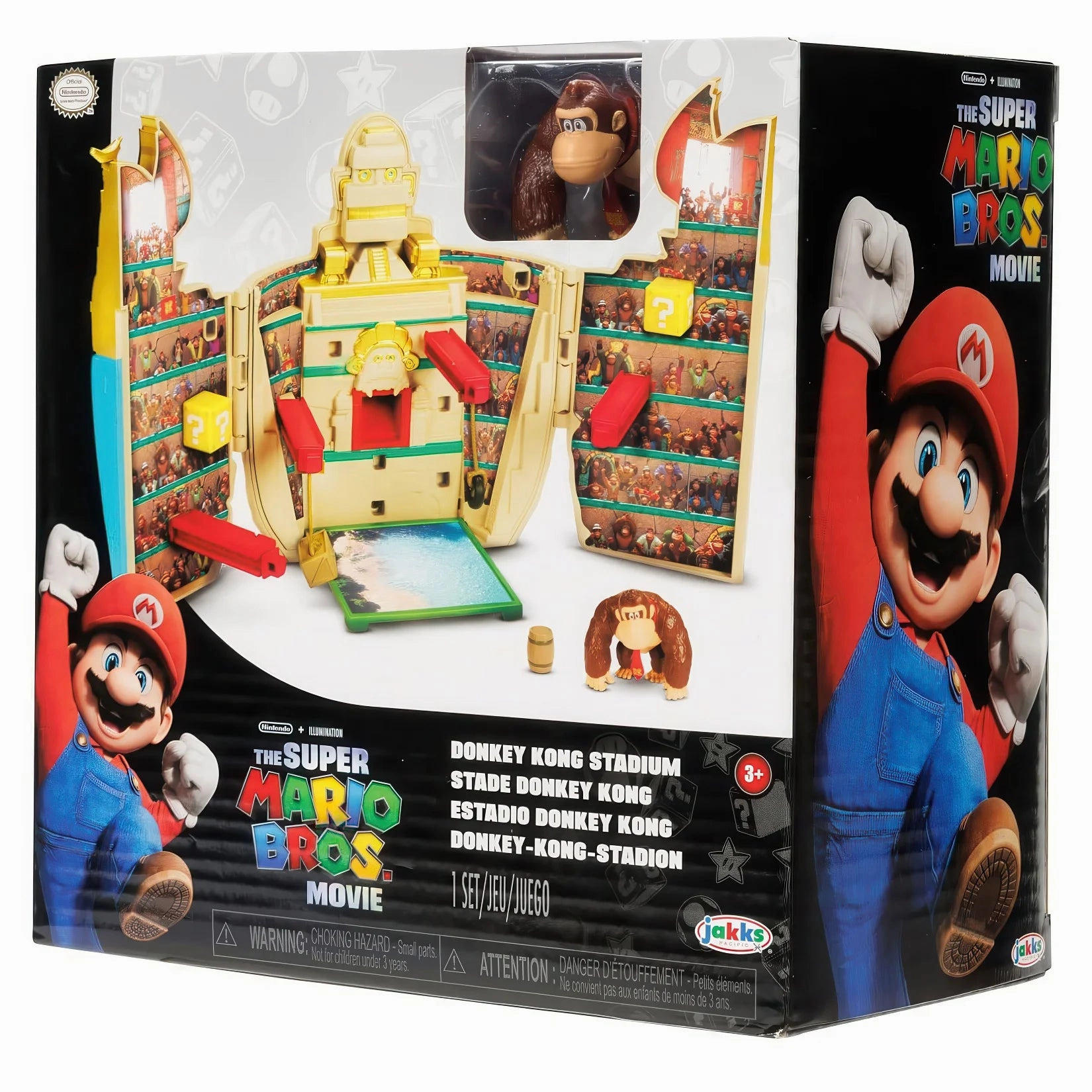 Nintendo The Super Mario Bros. Movie Donkey Kong Stadium Playset Random Reward Stable connection