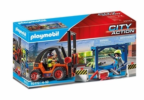 PLAYMOBIL 70772 Forklift with Freight Reimagining