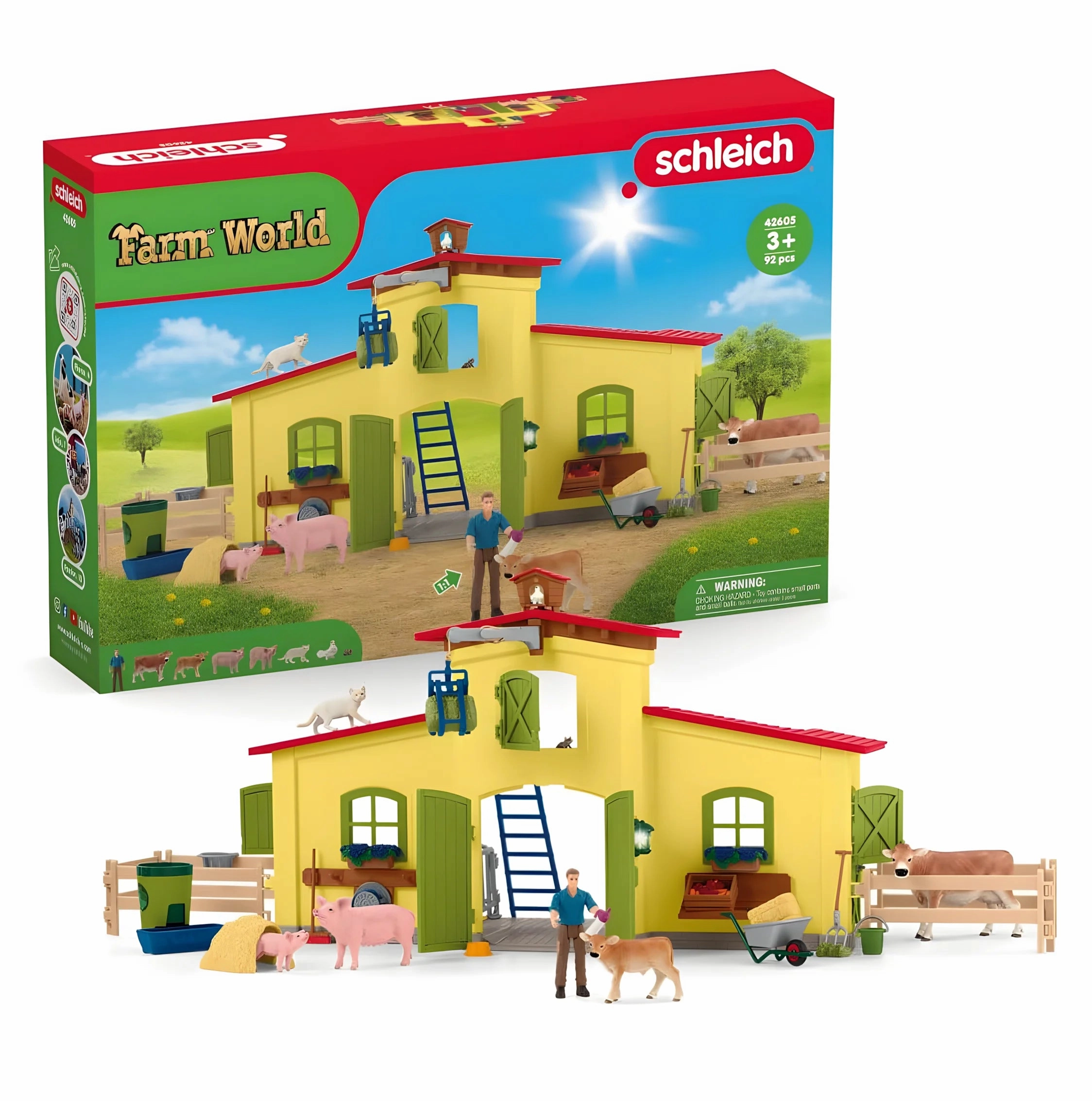 Mastery Achievement Schleich 42605 Large Farm With Animals and Accessories