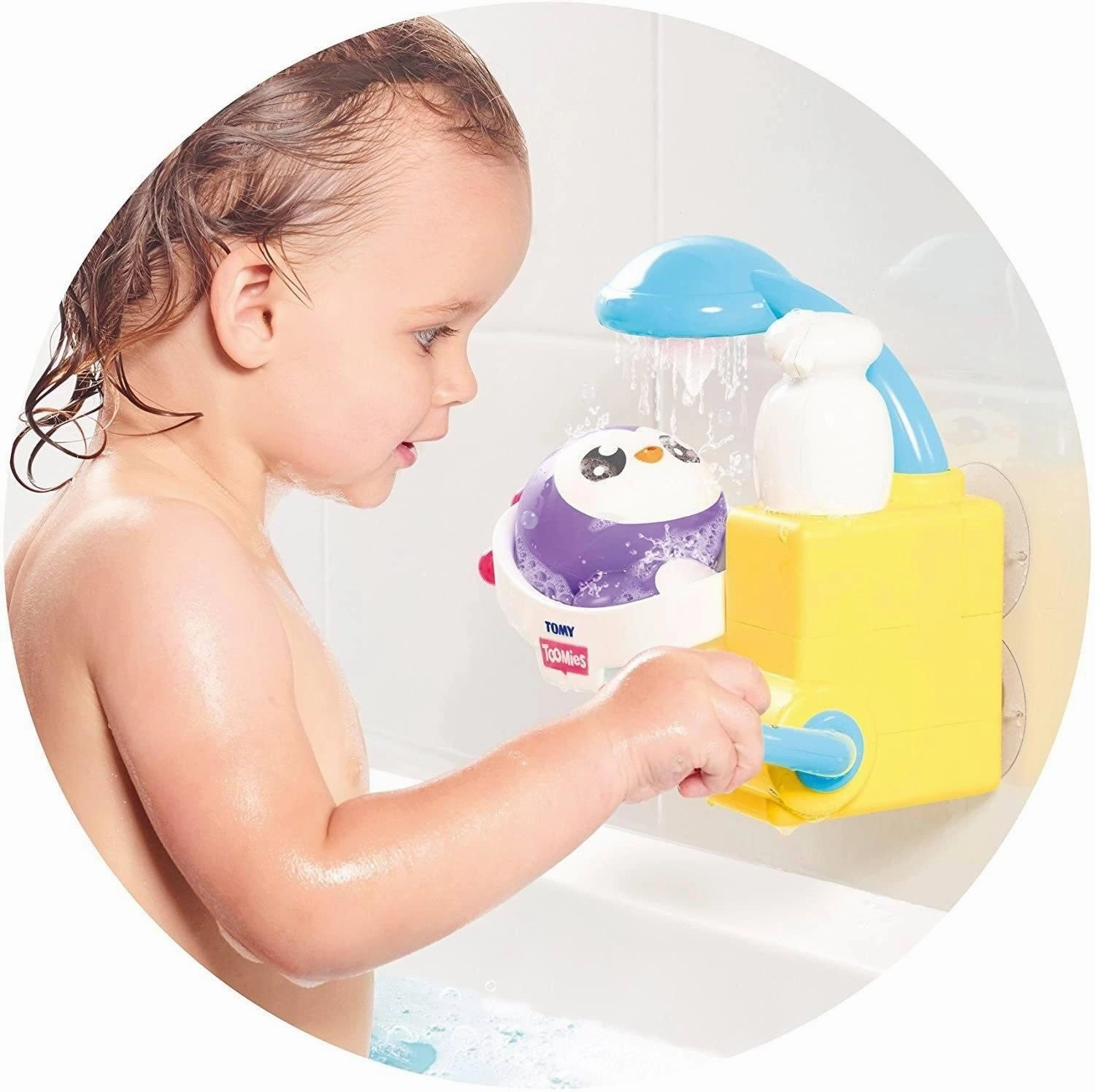 Communication Skills TOMY Toomies  Shower & Scrub Penguin Baby Bath Toy