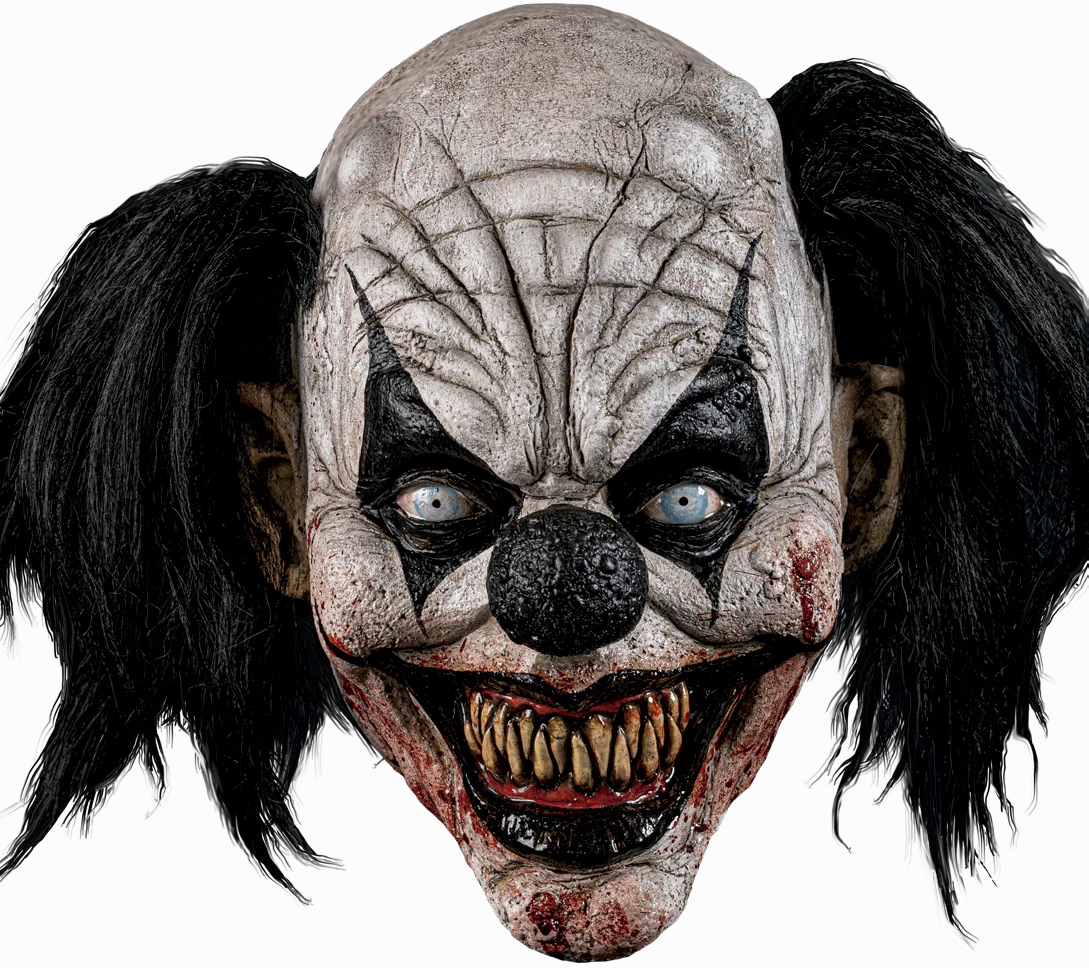 Charming Treats Eerie Decor Oktober Studios - Carnevil Scary Clown Latex Mask
