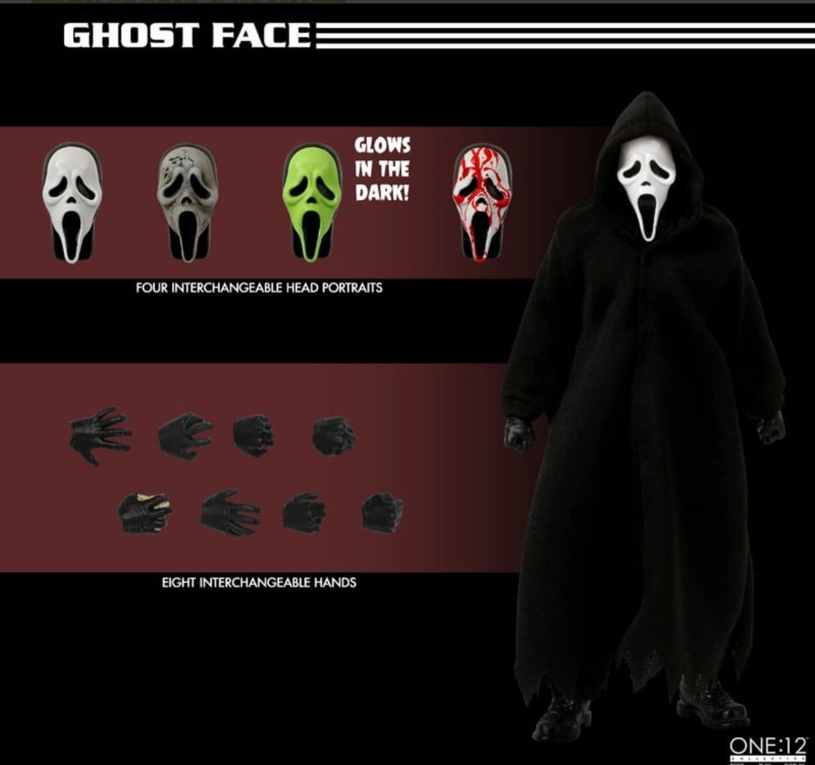 One:12 Collective Ghost Face Mysterious Ornaments
