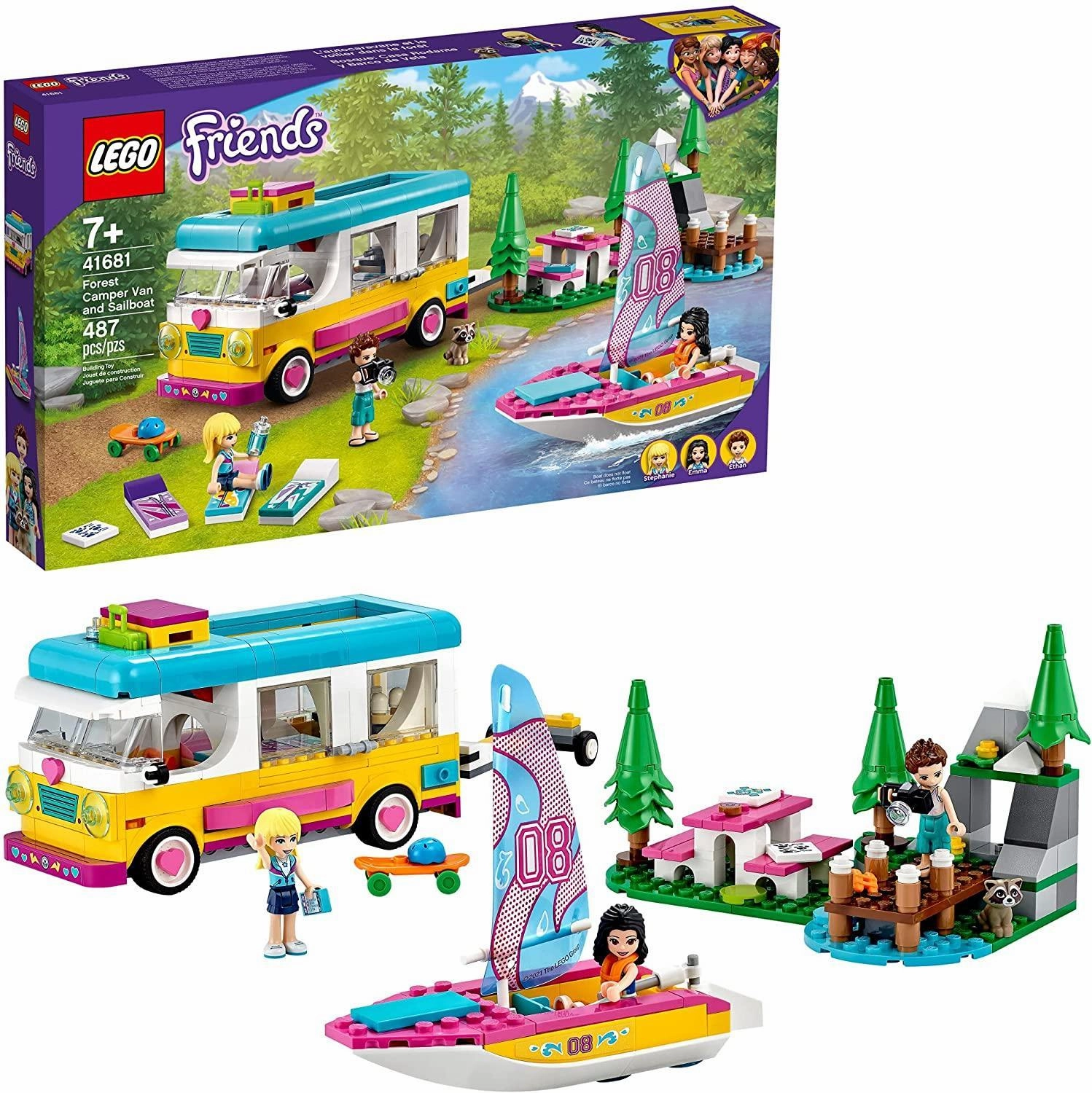 Therapeutic Application LEGO FRIENDS 41681 Forest Camper Van and Sailboat