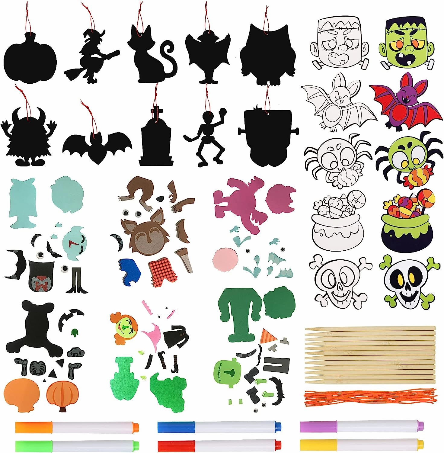 Wicked Accessories Halloween Art and Craft Kit, 26 Packs