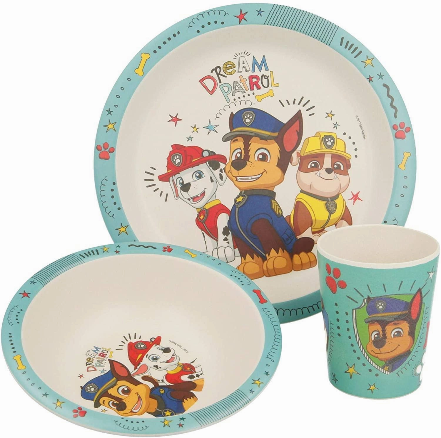 Limit Break Gacha Mechanic PAW Patrol ECO Friendly Bamboo Dining Set