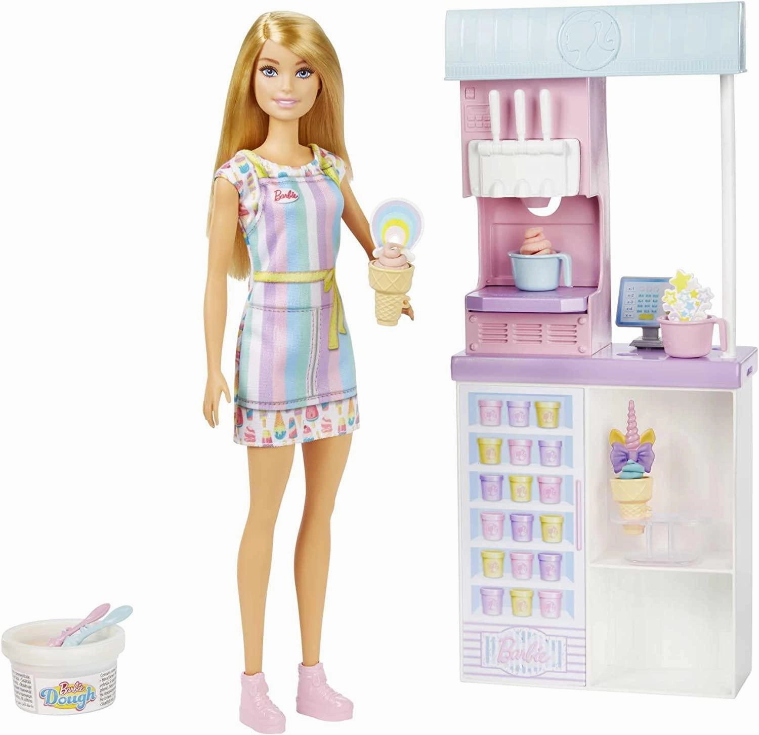 Diverse Characters Barbie Ice Cream Shop Playset