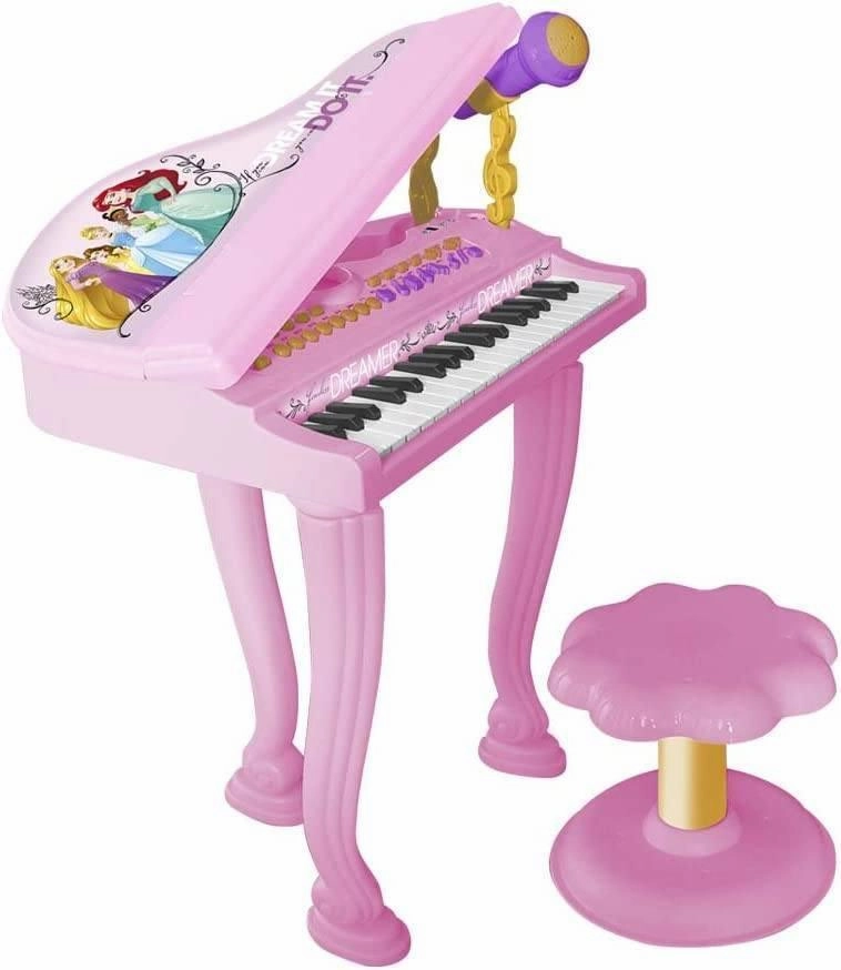Strategic Choice Disney Princess Grand Electronic Piano With Microphone and Stool