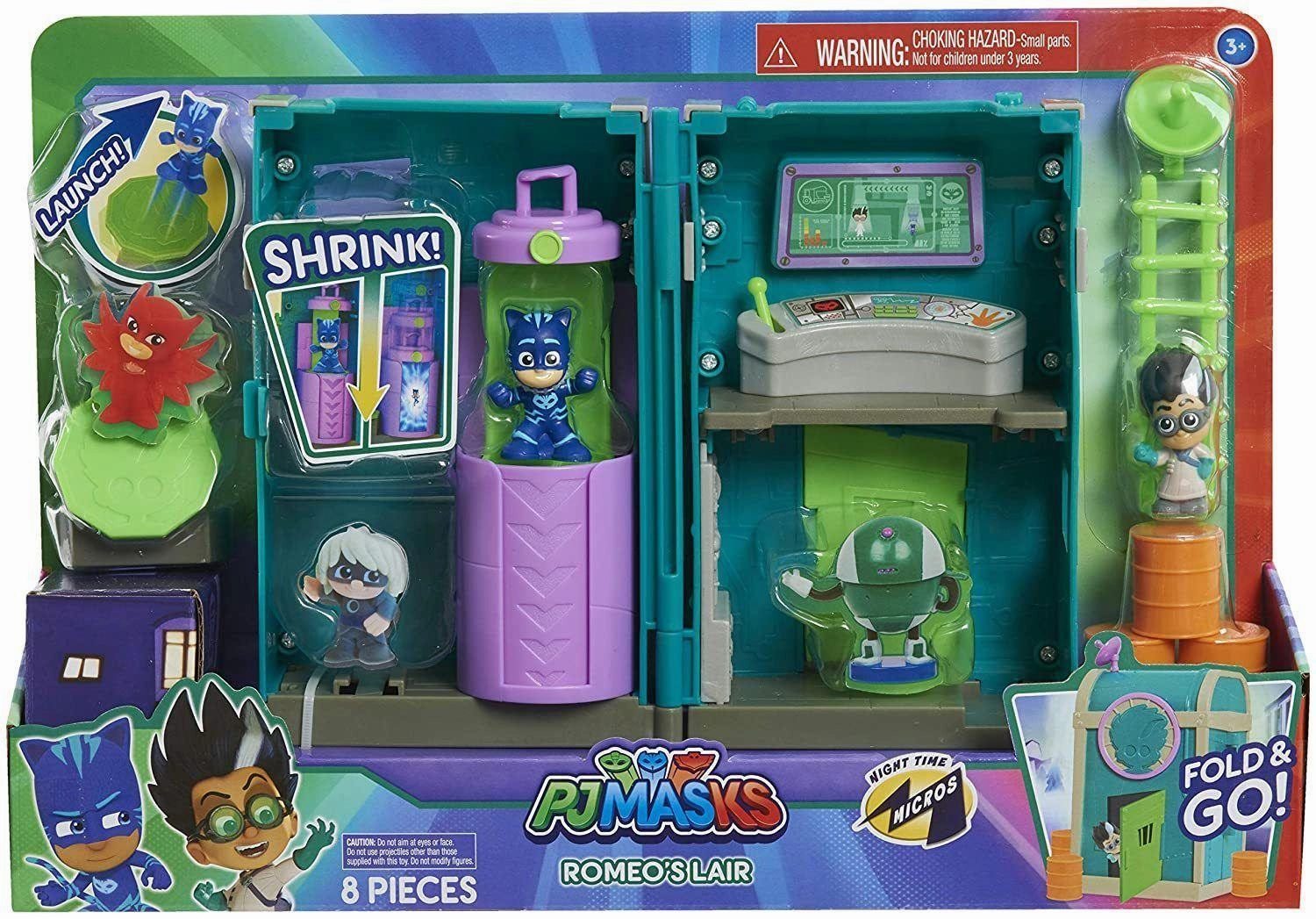 PJ MASKS JPL95705 Flair Night-Time Micros Romeo's Lair Playset Real-Time Strategy