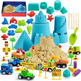 Commitment Honor Future Scientist Play Construction Sand Kit, 51PCS Beach Toys for Kids