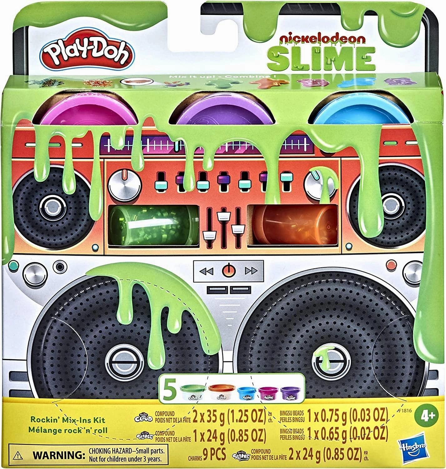Play-Doh Nickelodeon Slime Rockin' Mix-ins Kit Colorblind Mode Military Advisor