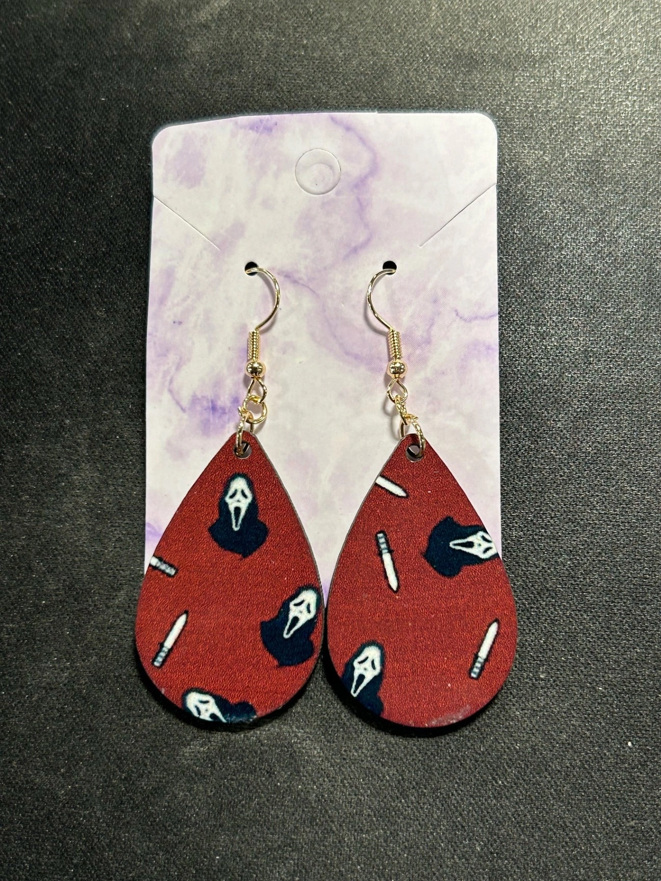 Ghostface Drop Earrings Ghostly Ornaments