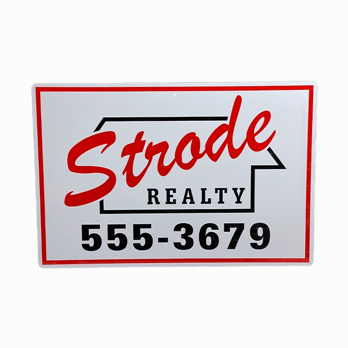 Ghoulish Ornaments Eerie Props Halloween 1978 - Strode Realty Metal Sign