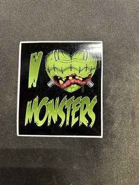 I Love Monsters Sticker Wicked Party