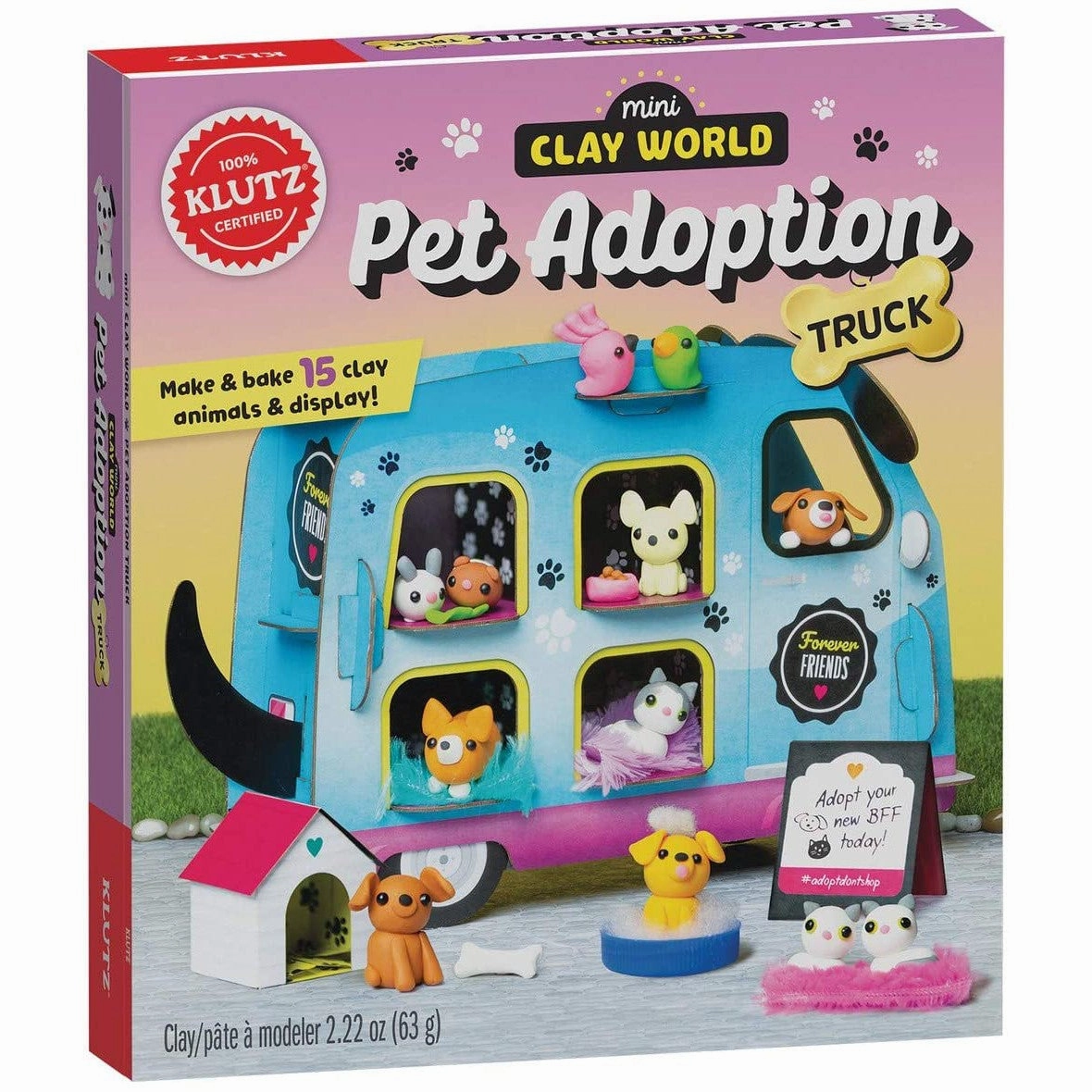 Mini Clay World Pet Adoption Truck Hope Inspire Hockey Stick