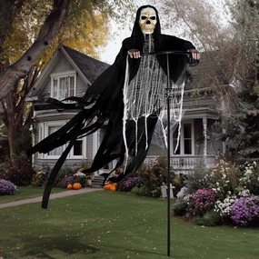 7Ft Halloween Grim Reaper Decorations Ghoulish Treats Whimsical Figures