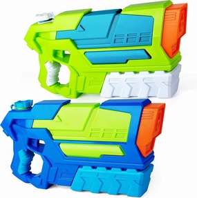 SLOOSH - Aqua Phaser Medium Water Blasters, 2 Pcs Tower Stacking Solar Flare