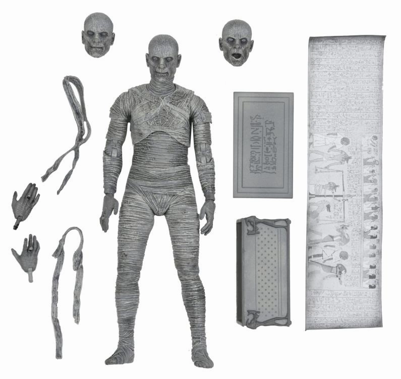 BBT - Universal Monsters Ultimate Mummy (Black & White) Figure Fantastic Masks Frightening Lights