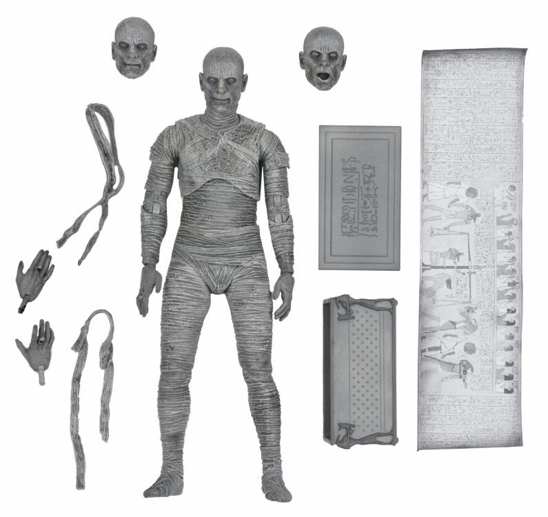 BBT - Universal Monsters Ultimate Mummy (Black & White) Figure Monster Props Frightening Ornaments