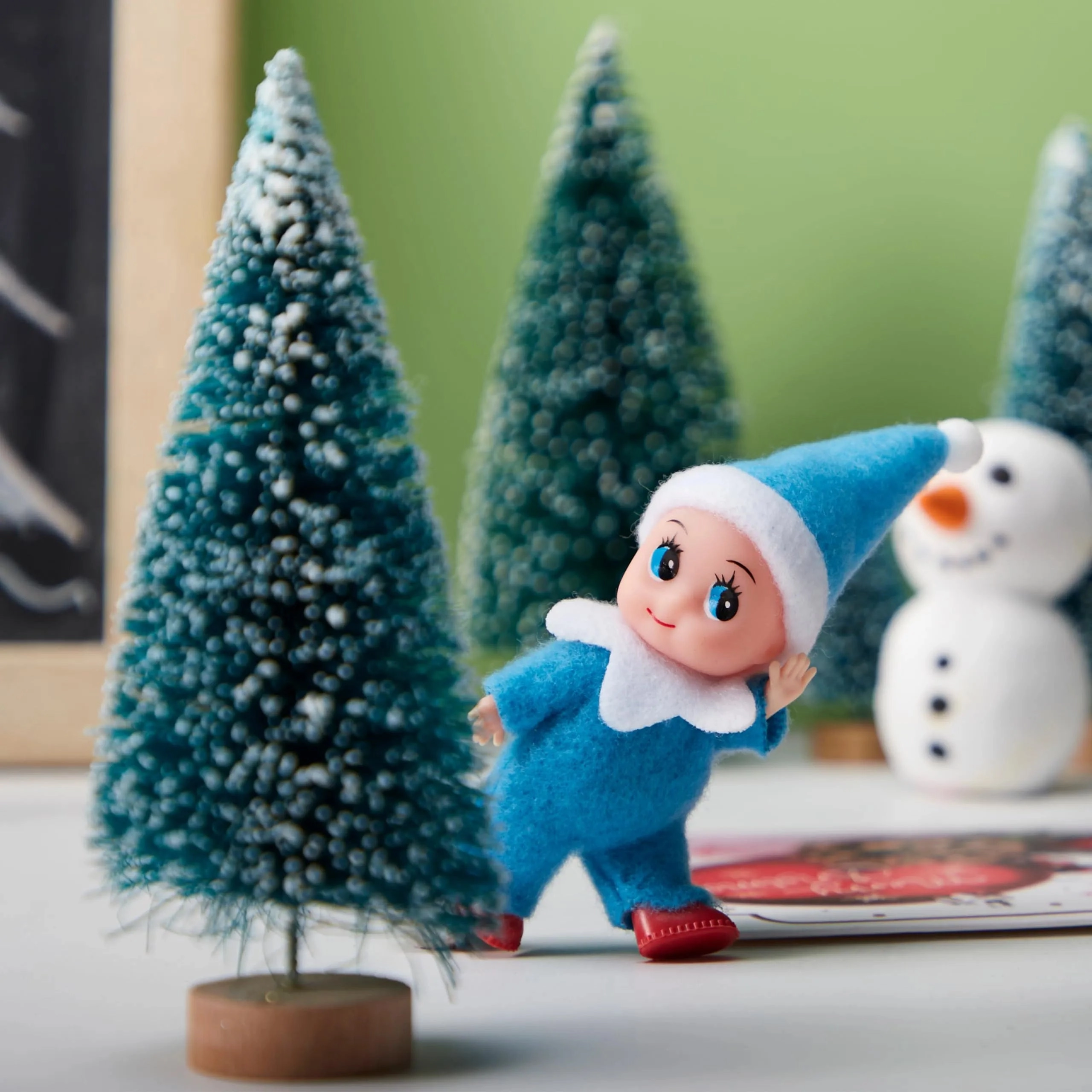 Christmas Soft Plush BlueTiny Elf Doll for Christmas Decor Enchanting Designs