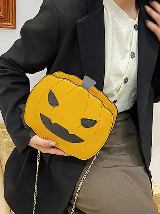 Scary Supplies Enchanting Crafts Halloween Pumpkin Glitter Pu Bag