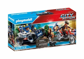 PLAYMOBIL 70570 CITY ACTION Police Off-Road Car with Jewel Thief Hype Building
