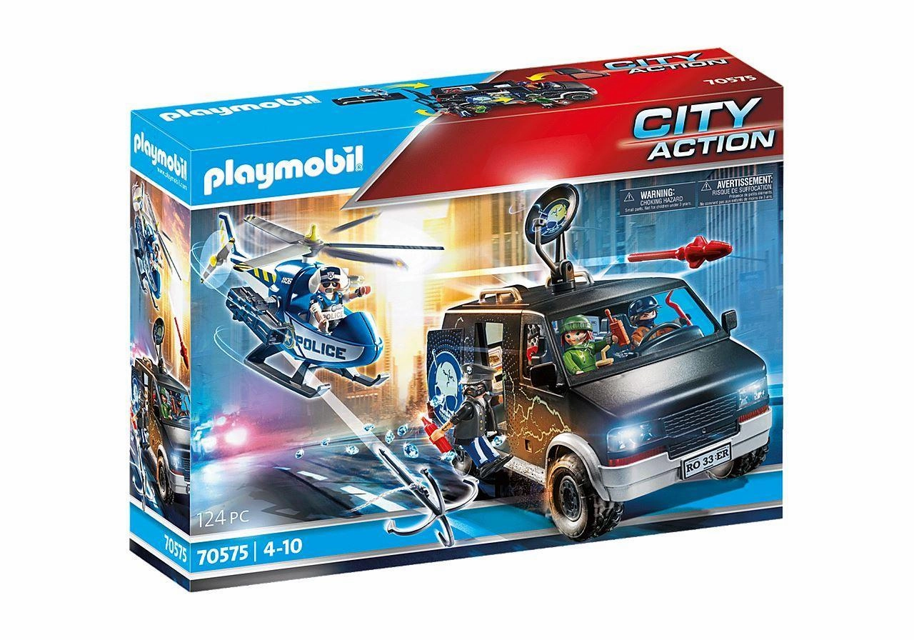 Employee Assistance PLAYMOBIL 70575 CITY ACTION Helicopter Pursuit with Runaway Van