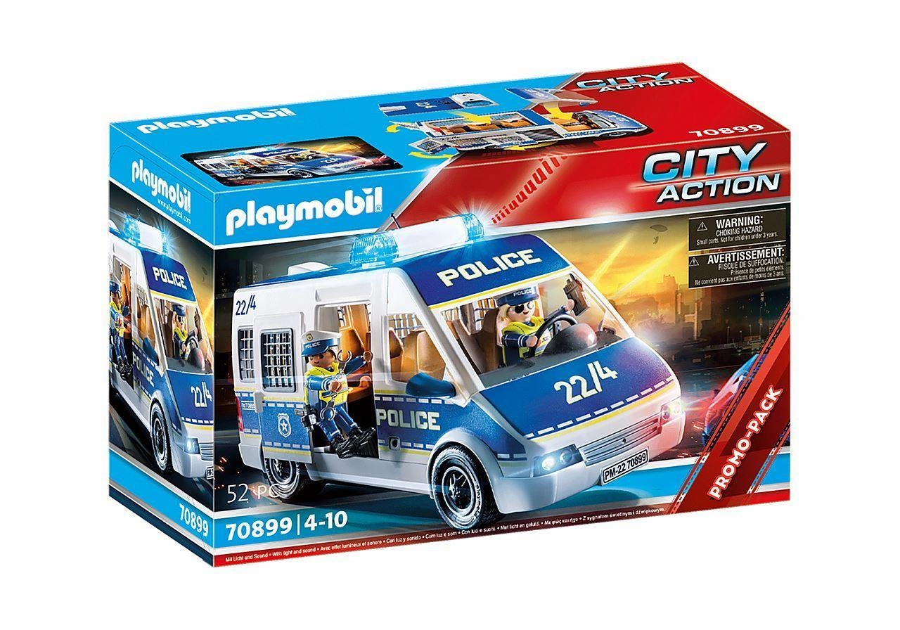 Pinnacle Success PLAYMOBIL 70899 CITY ACTION - Police Van with Lights and Sound