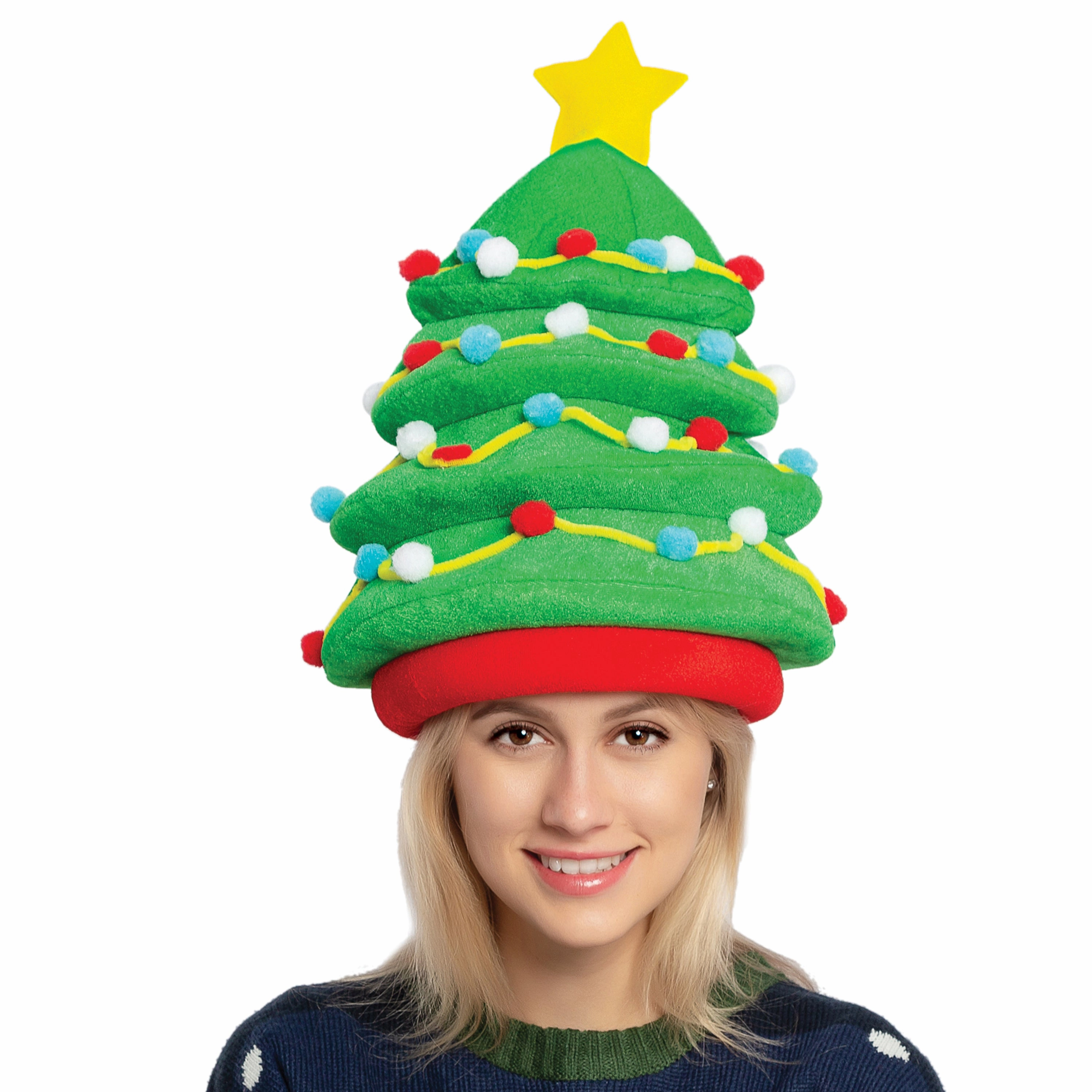 Plush Christmas Tree Hat Frightening Decorations