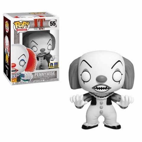 Pop Movies: IT- Black and White Pennywise 2018 Comic Con Limited Edition w/ Box Protector Wicked Props