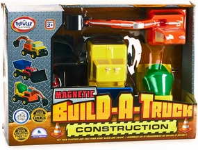 POPULAR PLAYTHINGS Magnetic Build-A-Truck Construction Magnetic Toy Play Set Completionist%