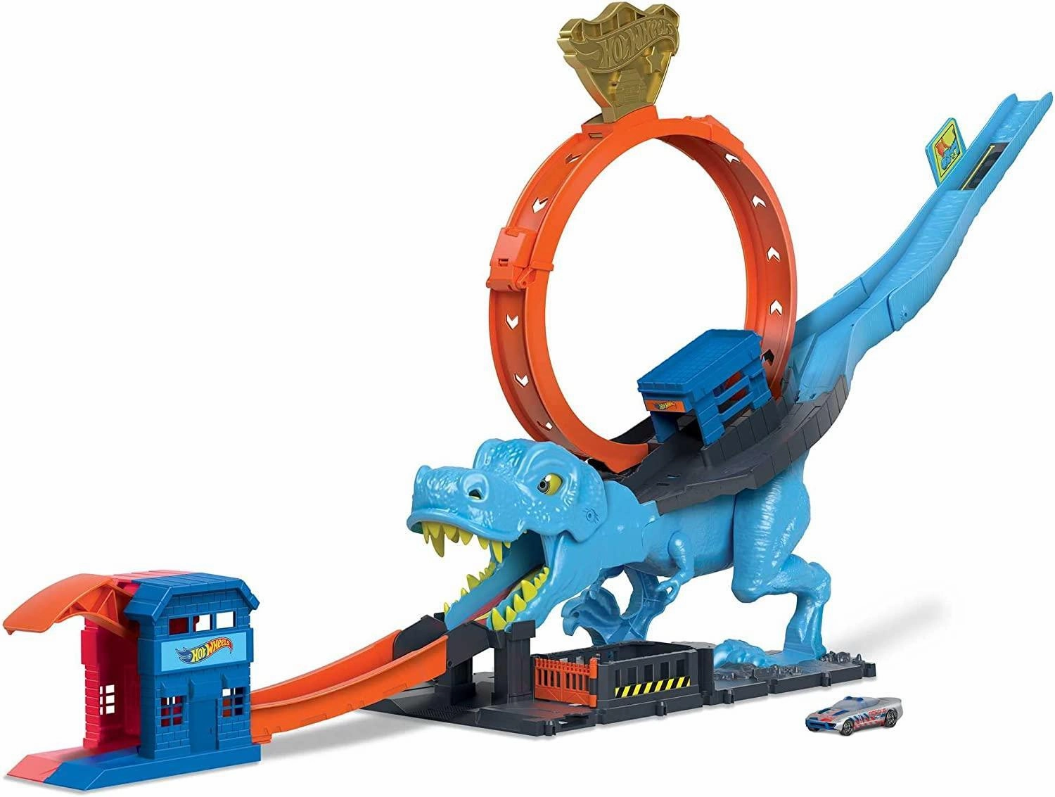 Best Seller New Vision Hot Wheels City T-Rex Chomp Down Playset