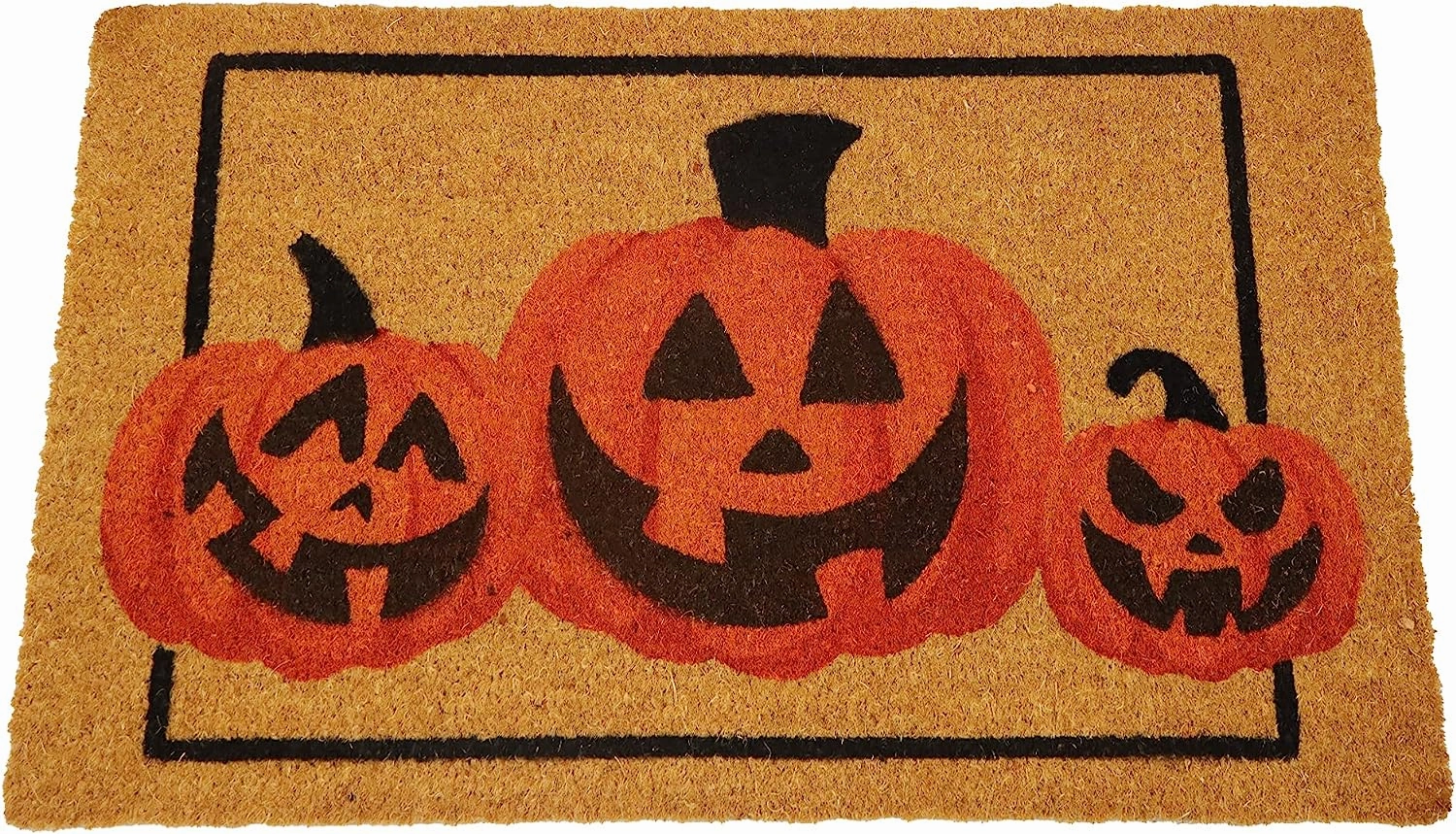 Pumpkin Patterned Doormat Ghostly Designs