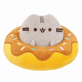 Compact Form Mini Imitation Pusheen in a Chocolate Donut Soft Toy