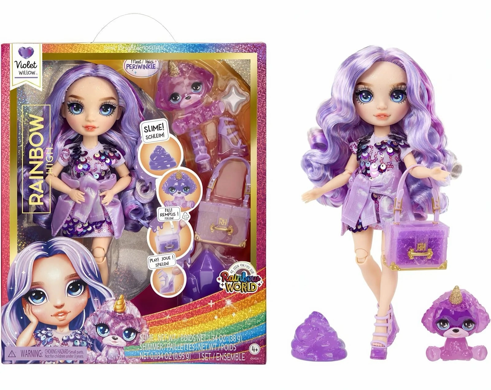 Viral Marketing Rainbow High Classic 28cm Rainbow Fashion Doll - Violet