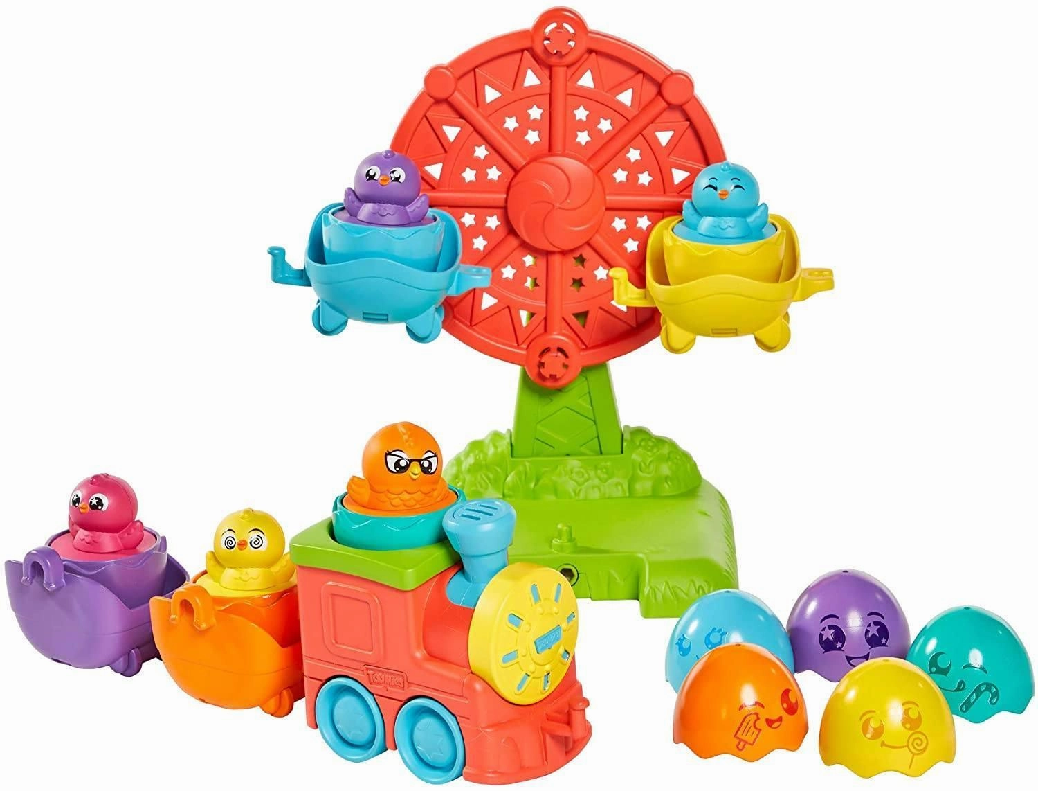 TOMY Toomies 2 in 1 Eggventure Train Playset Colorblind Mode World Building