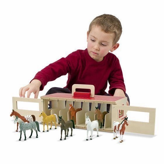 Server First Trainee Status Melissa & Doug 13744 Take-Along Show-Horse Stable Play Set