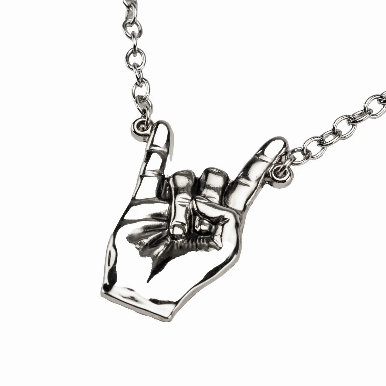 Rocker Hand Pendant Necklace Mystical Party Enchanting Displays