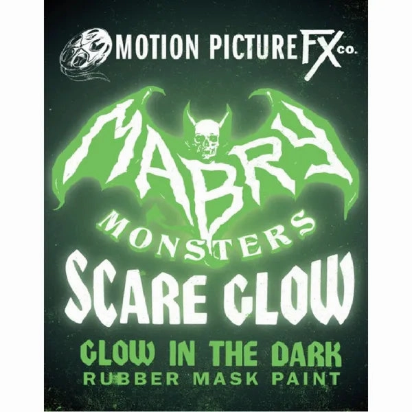 SCARE GLOW "Glow In The Dark" Rubber Mask Paint - 4 oz. Creepy Crafts Frightening Ornaments