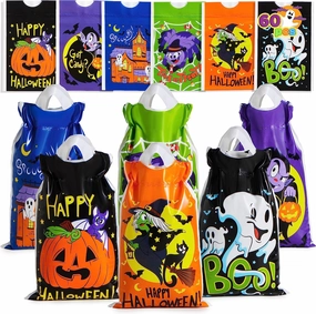 Wicked Ornaments 60 Pcs Halloween Drawstring Candy Bags