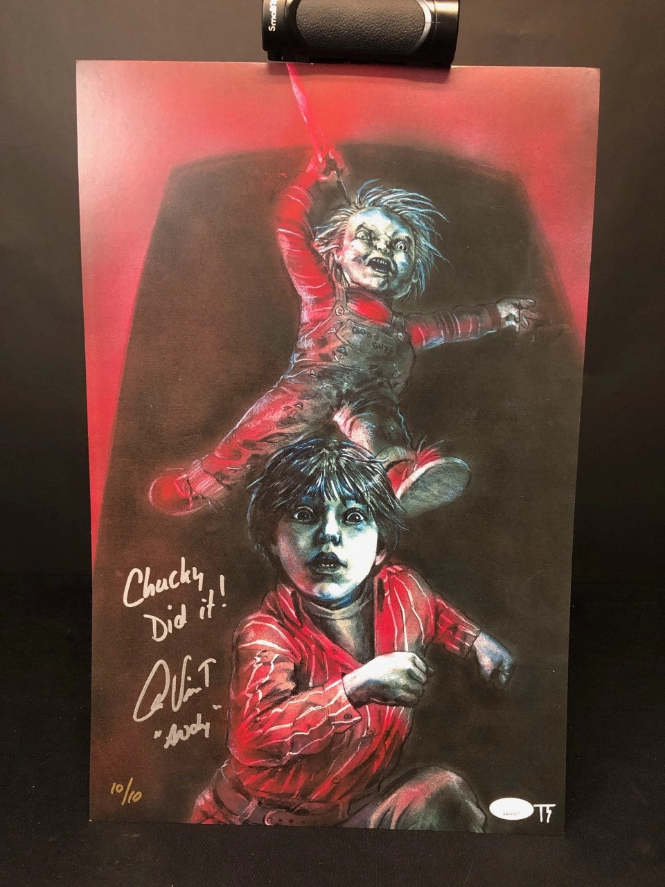 Monster Props Friend's To The End 11x17 Print signed by Alex Vincent w/ JSA