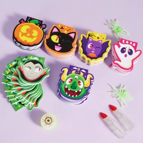 Enchanting Crafts Halloween Spooky Characters Mini Notepad Set 60 Pack