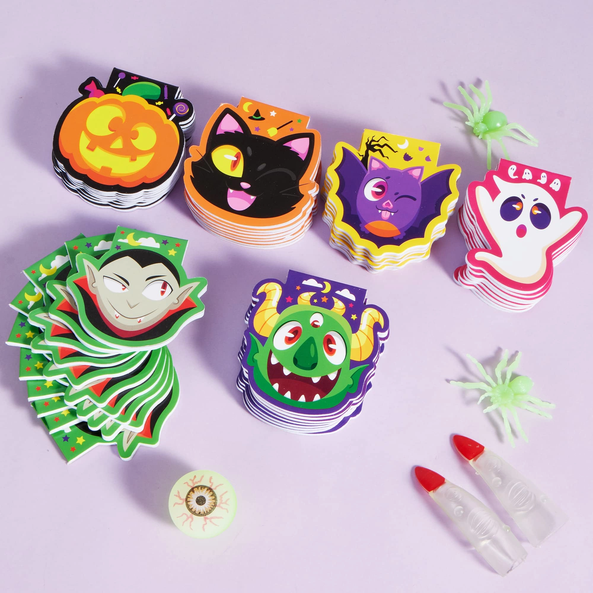Enchanting Crafts Halloween Spooky Characters Mini Notepad Set 60 Pack