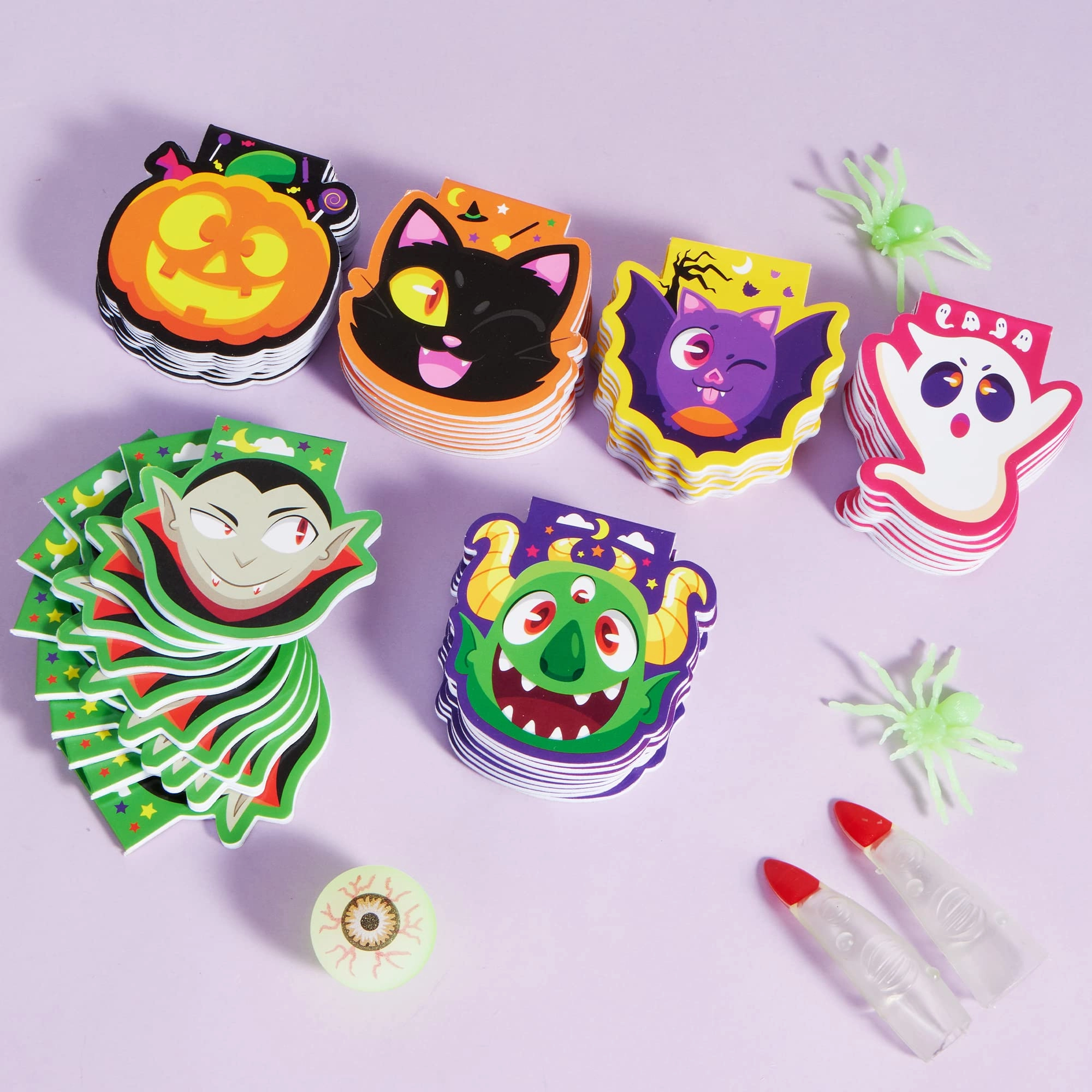 Wicked Ornaments Fantastic Designs Halloween Spooky Characters Mini Notepad Set 60 Pack