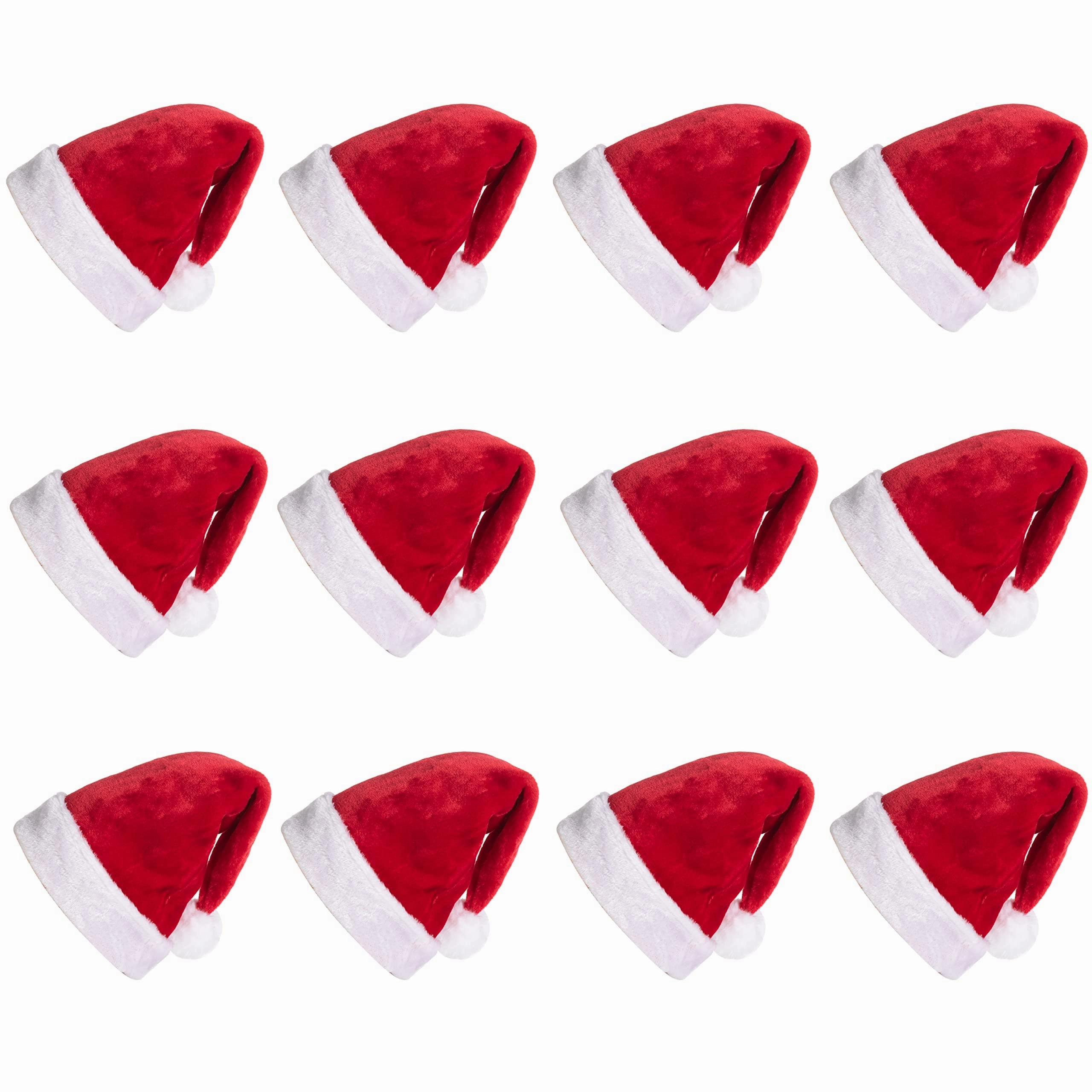 Premium Christmas Santa Hats, 12 Packs Mystical Treats Wicked Accents