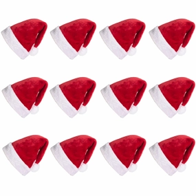 Premium Christmas Santa Hats, 12 Packs Mystical Treats Wicked Accents