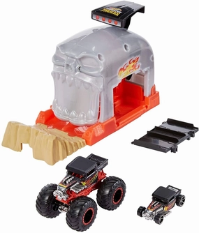 Story Rich Hot Wheels GKY02 Monster Trucks Pit and Launch Bone Shaker Playset