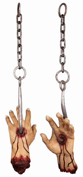 Severed Hanging Hands Prop Creepy Supplies