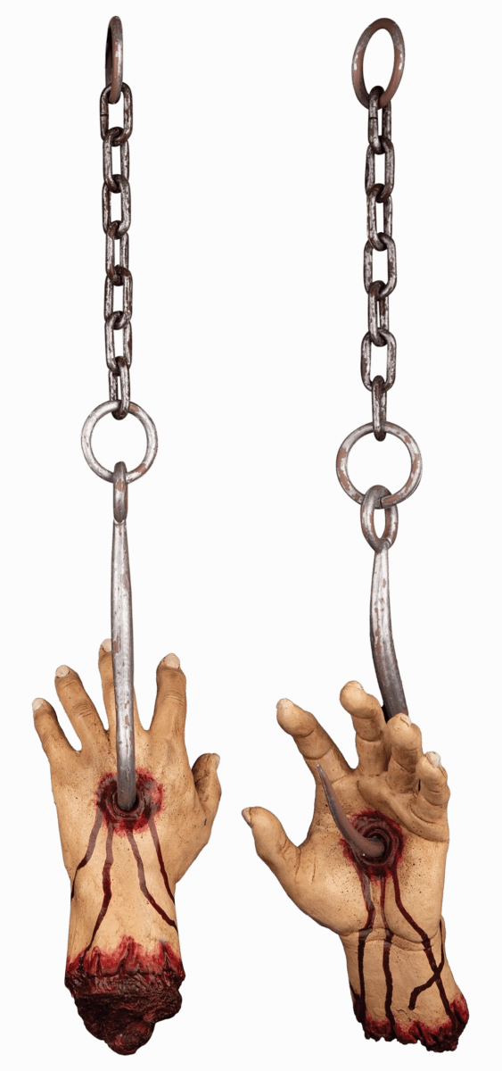 Severed Hanging Hands Prop Creepy Supplies