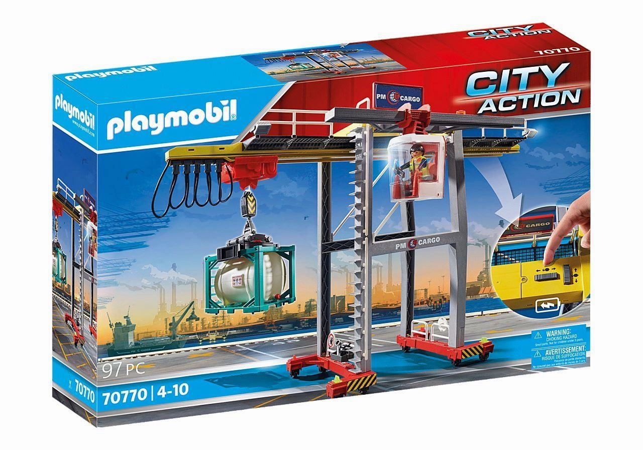 PLAYMOBIL 70770 CITY ACTION - Cargo Crane with Container Best Ending
