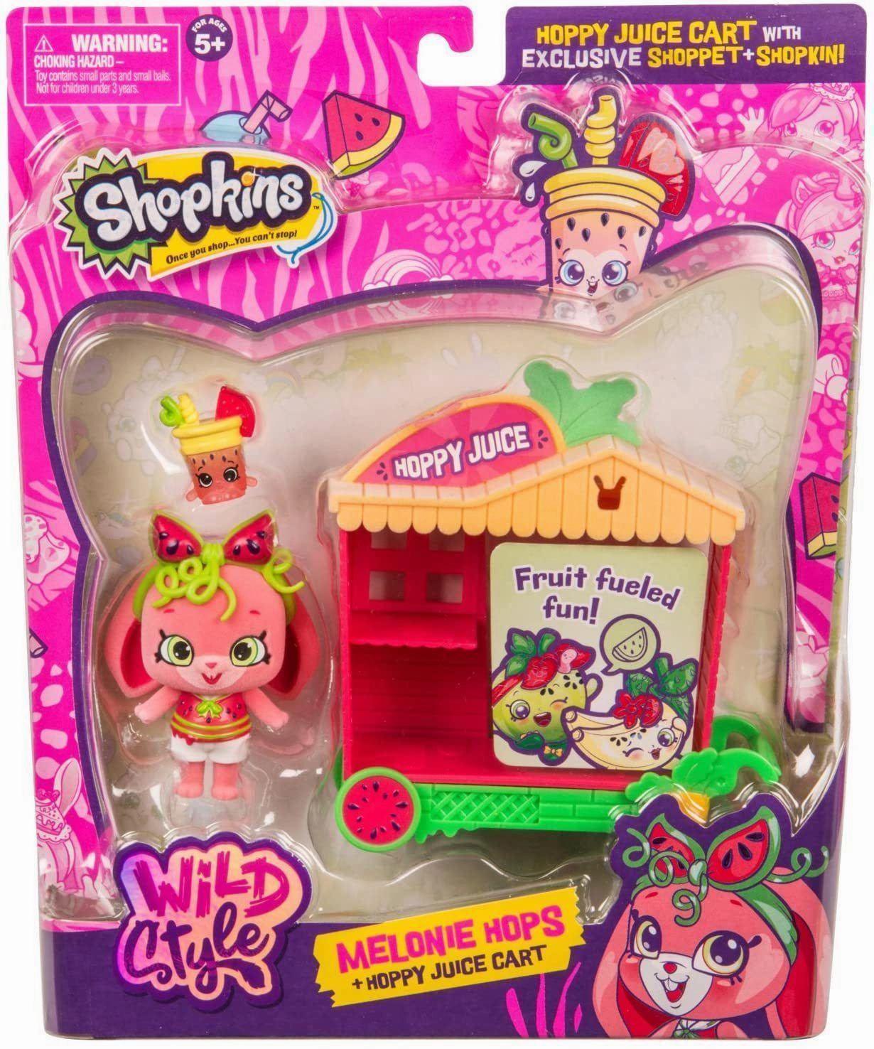 Shopkins Wild Style Juice Cart Shoppet Playset - Assortment Team Collaboration
